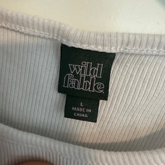 Wild Fable White Ribbed Tank Top - Picture 3 of 3